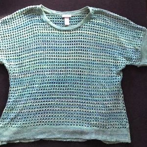 Sparkly green blue shirt